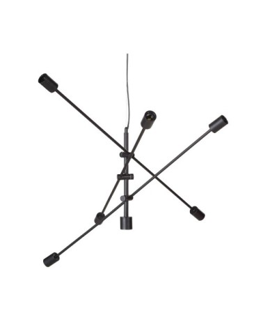 Suspension 3 bras en métal noir