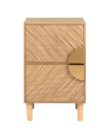 Petit meuble de rangement 2 tiroirs sculptés