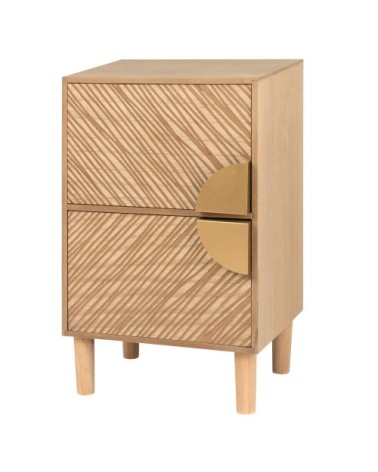 Petit meuble de rangement 2 tiroirs sculptés