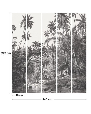 Papier Peint Panoramique L240xH270cm Noir