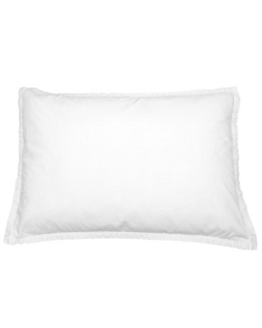 Lot de 2 taies d'oreiller en coton  blanc 50x70 cm