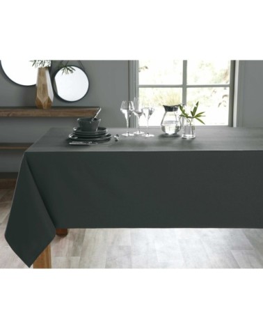 Nappe rectangulaire gris anthracite en coton 150x200