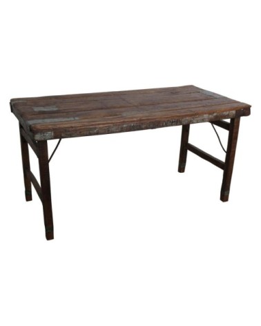 Table pliante bois marron