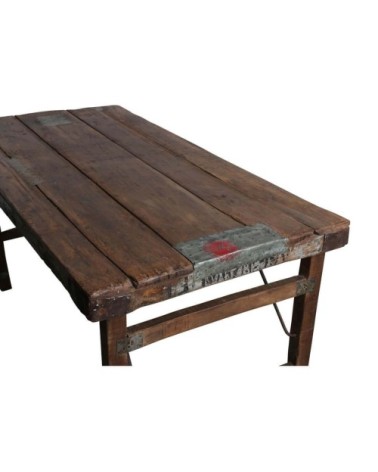 Table pliante bois marron