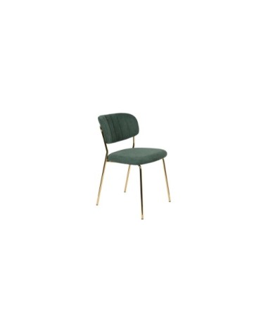 Chaise de repas tissu vert