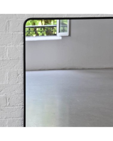 Miroir rectangulaire en métal noir 75x85