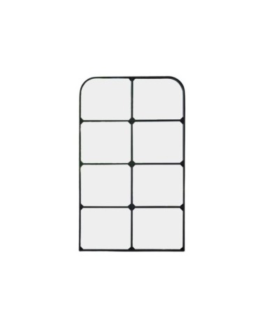 Miroir fenêtre portrait en métal noir 80x130