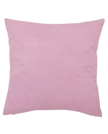 Housse de coussin en coton bio effet tie and dye vieux mauve, rose, blanc et jaune 40x40