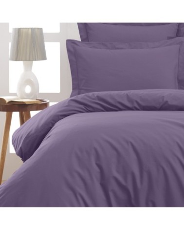 Housse de couette en percale coton  pourpre 260x240 cm