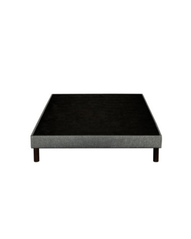 Sommier déco tapissier gris 120x190