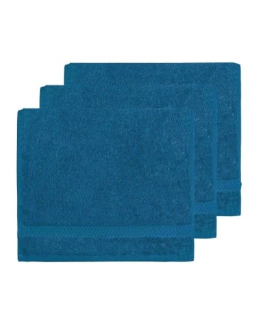 Lot de 3 serviettes invité 550gr/m²  ocean 30x50 cm