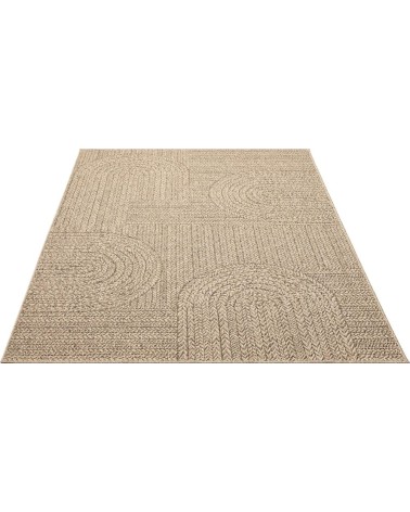 Tapis extérieur jute optique intempéries - nature - 300 x 400 cm