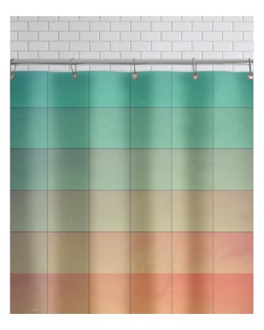 Rideau de douche en polyester en turquoise &  150x200