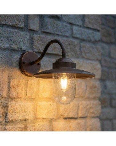 Applique exterieur en aluminium marron