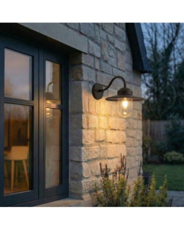 Applique exterieur en aluminium marron