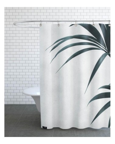 Rideau de douche en polyester en blanc & gris 150x200