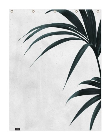 Rideau de douche en polyester en blanc & gris 150x200