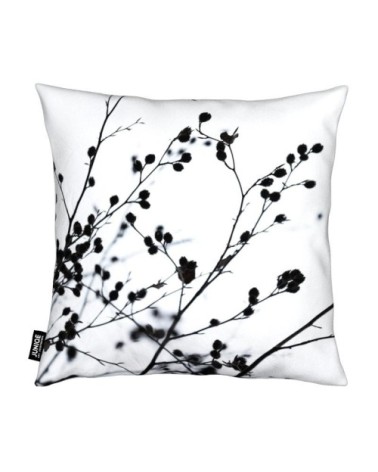 Coussin en microfibre en blanc & noir 50x50