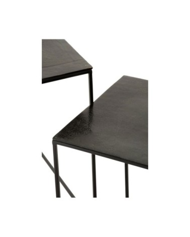 Set de 2 tables gigognes en métal