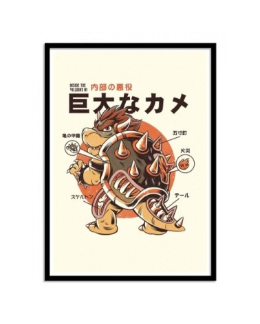 Affiche d'art avec Cadre bois noir - 50 x 70 cm