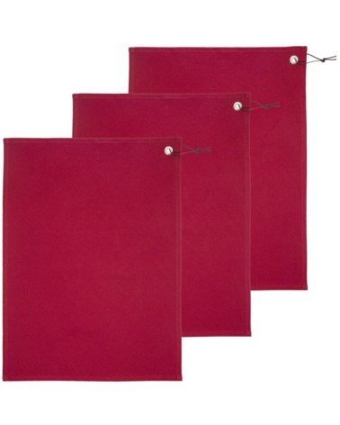 Lot de 3 torchons avec illet  rubis 50x70 cm