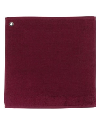Essuie mains illet  en coton lie de vin 50 x 50