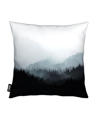 Coussin en microfibre en blanc & noir 50x50