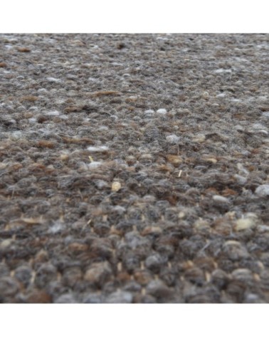 Tapis tissé à la main en laine naturelle Tabac 190x290