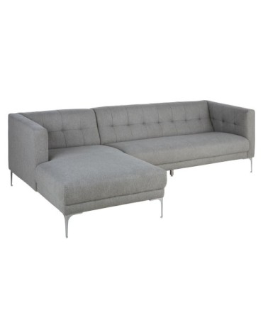 Canapé d'angle gauche 4/5 places gris