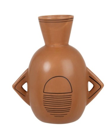 Vase en dolomite marron avec anses H23