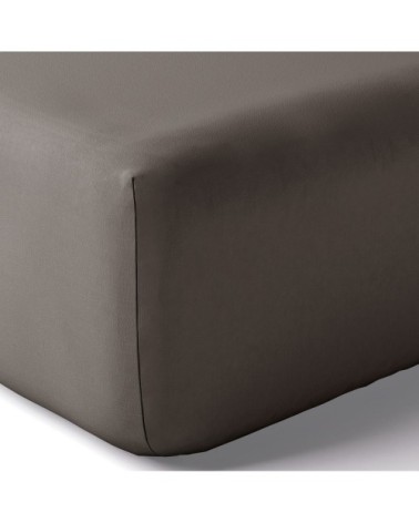 Drap housse coton 90x200 cm argile