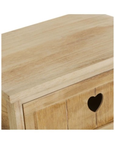 Table de chevet en bois 1 tiroir et 2 paniers H58cm