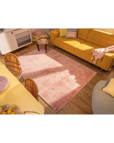 Tapis structure en viscose Rose 190x290