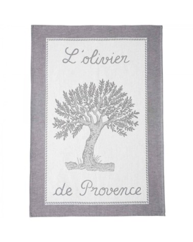 Torchon en coton noir 50x75