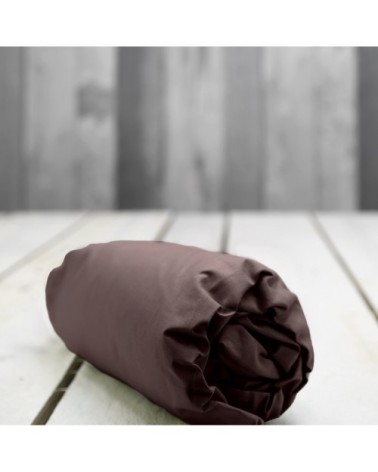 Drap housse en coton bonnet 30cm  rose anglais 90x190 cm