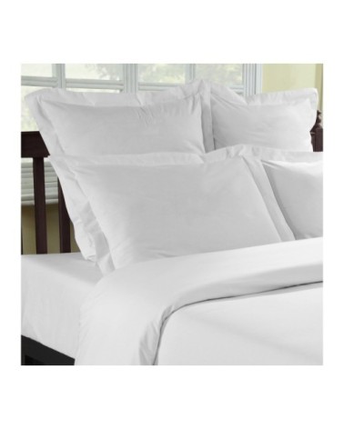 Drap housse satin de coton  120 fils/cm² blanc 90x190 cm
