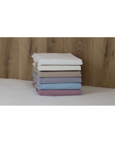 Drap housse uni 200 fils en de coton beige foncé 200x200 cm