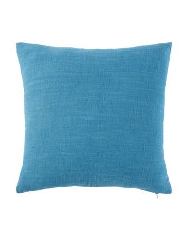 Coussin en coton bleu motif imprimé doré 45x45