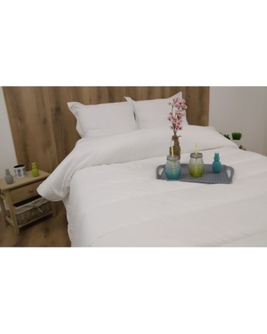 Couette synthétique légère été en polyester blanc 140x200 cm