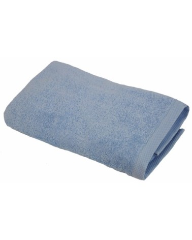 Drap de douche éponge en coton bleu ciel 70x140 cm