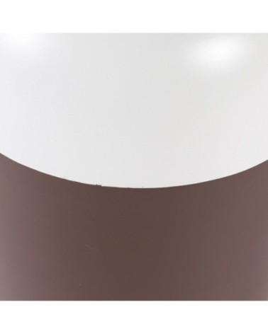 Vase métal blanc et marron h26 cm