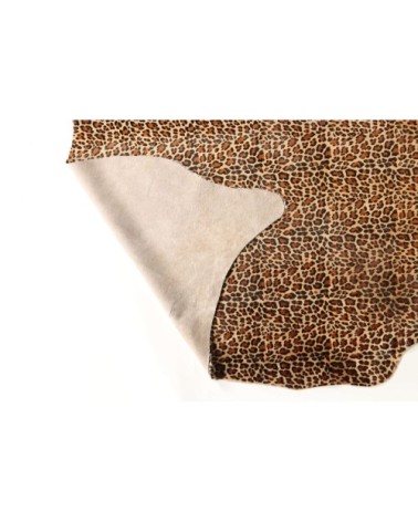 Tapis peau de vache style léopard 220x180