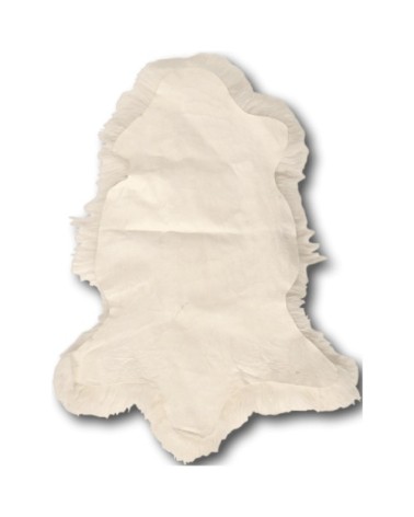 Descente de lit peau dagneau blanc 100x70