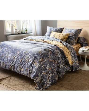 Housse de couette 200x200 en coton bleu