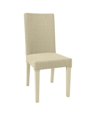 Chaise en Lloyd Loom beige clair