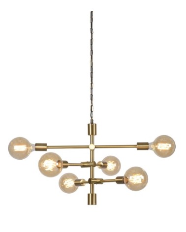 Suspension dorée 6 lumières