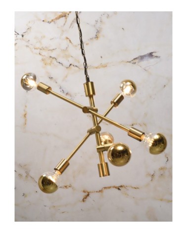 Suspension dorée 6 lumières