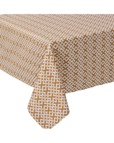 Nappe en satin de coton taupe 150x300cm