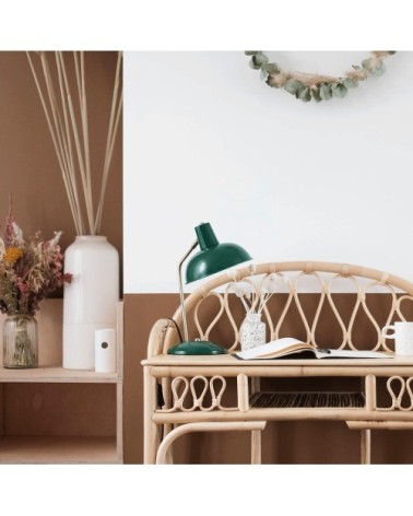 Lampe à poser en métal vert forêt