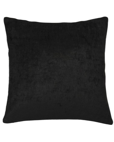 Coussin en velours effet vieilli noir 60x60, OEKO-TEX®